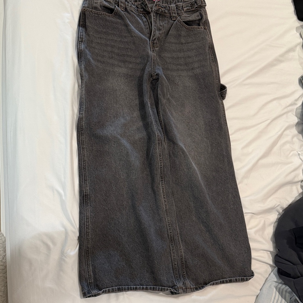 Edikted low rise wide leg black jeans